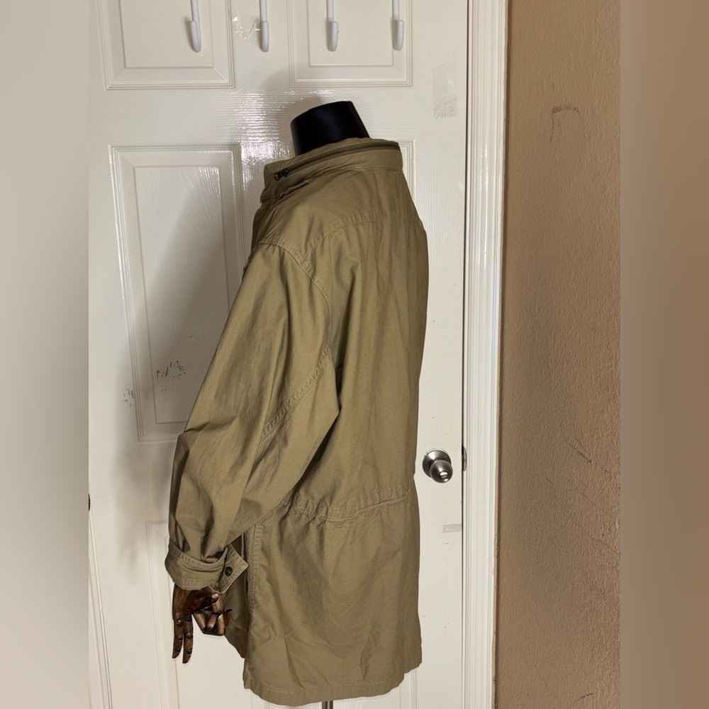 Vintage Banana Republic Safari Jacket Large Tan Photography Packable Hood​​​ - Picture 3 of 12